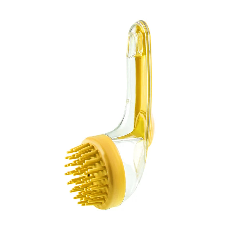 2-in-1 Silicone Pet Bath & Massage Brush with Shampoo Dispenser