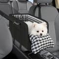 Safe Small Dog & Cat Car Travel Carrier with Safety Leash & Non-Slip Base