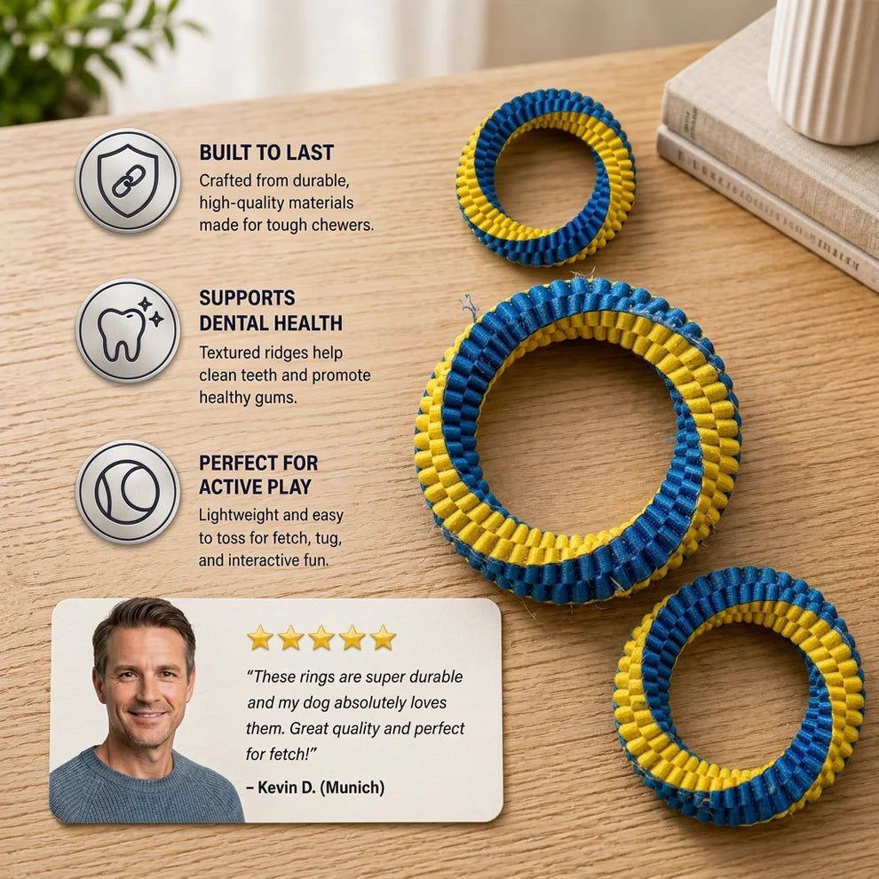Durable Woven Ring Tug & Chew Toy for Dogs